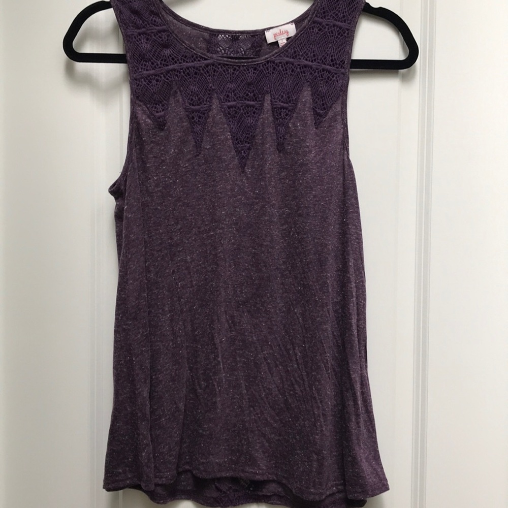 Pixley embroidered cutout tank